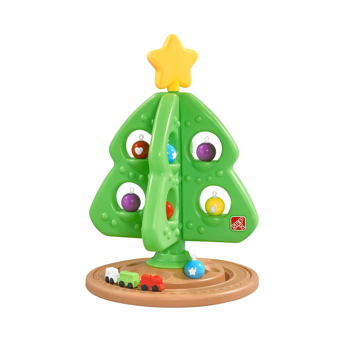 Kids Interactive Holiday Tree with 12 Colorful Plastic Ornaments M11876
