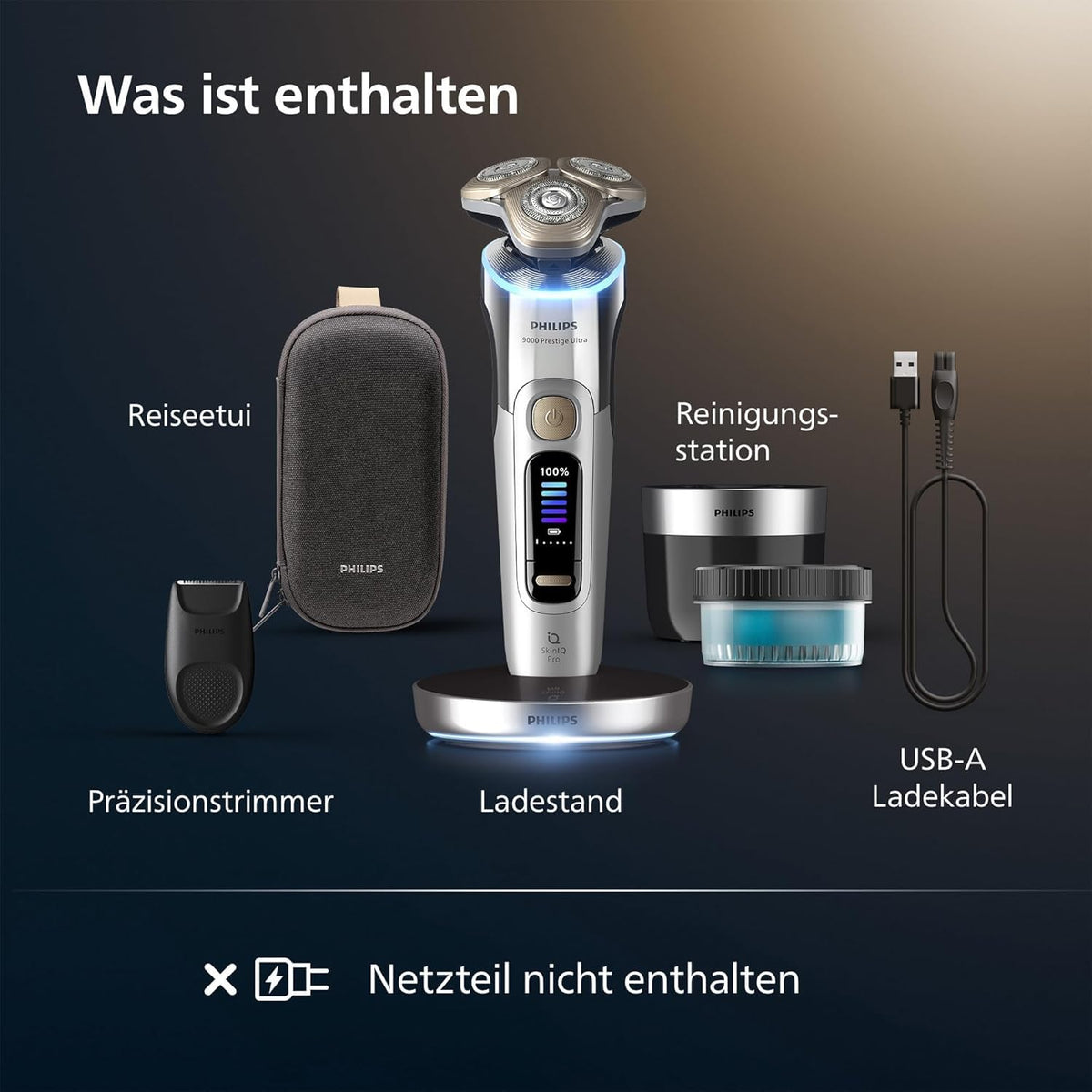 Electric Shaver Wet and Dry Razor with Trimmer Attachment M470310