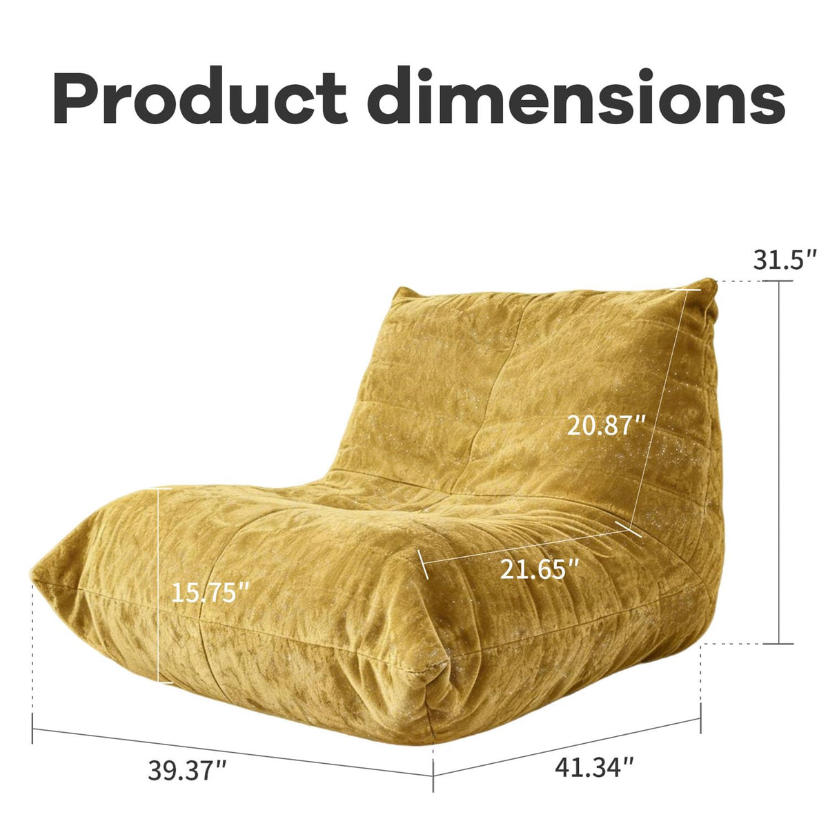 Oversized Memory Foam Bean Bag Chair A96808