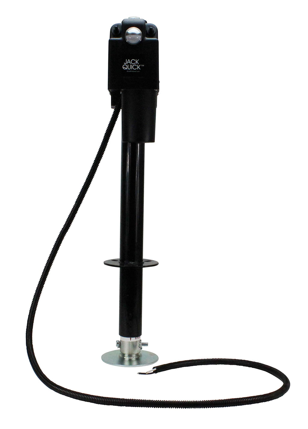 Electric A-Frame Tongue Jack with LED Work Light and Ground Wiring, 3,650 lbs. Capacity, Black L765