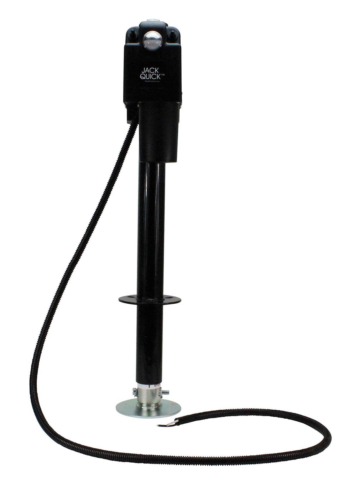 Electric A-Frame Tongue Jack with LED Work Light and Ground Wiring, 3,650 lbs. Capacity, Black L765