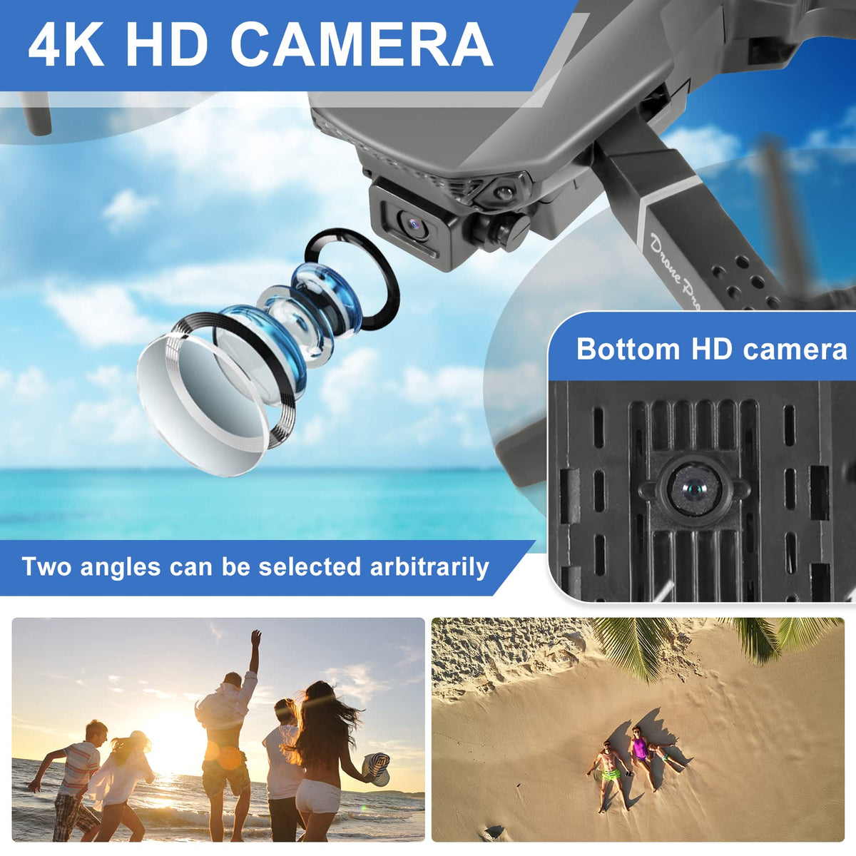 Foldable RC Quadcopter with 4K Dual Cameras X942
