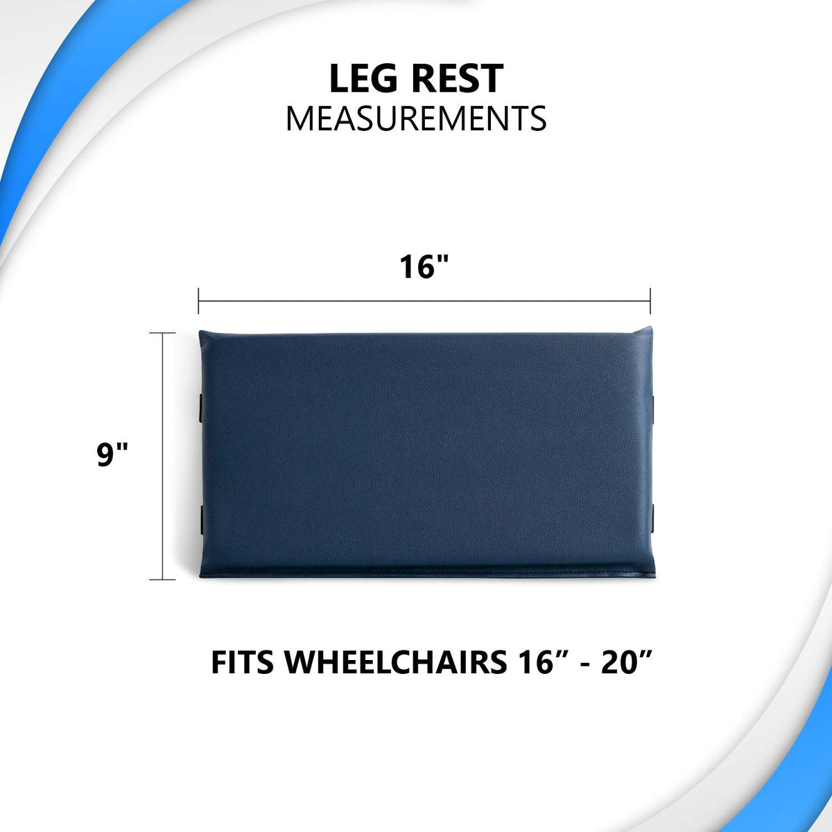 Cushioned Non-Slip Vinyl Wheelchair Leg Rest Pad H454485