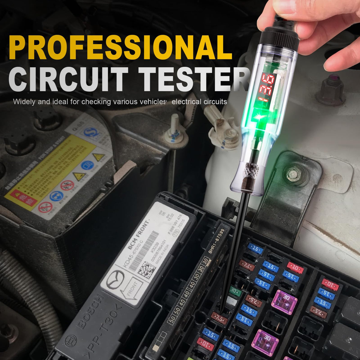 5-90V Digital LED Circuit Tester with Voltage Display S588548