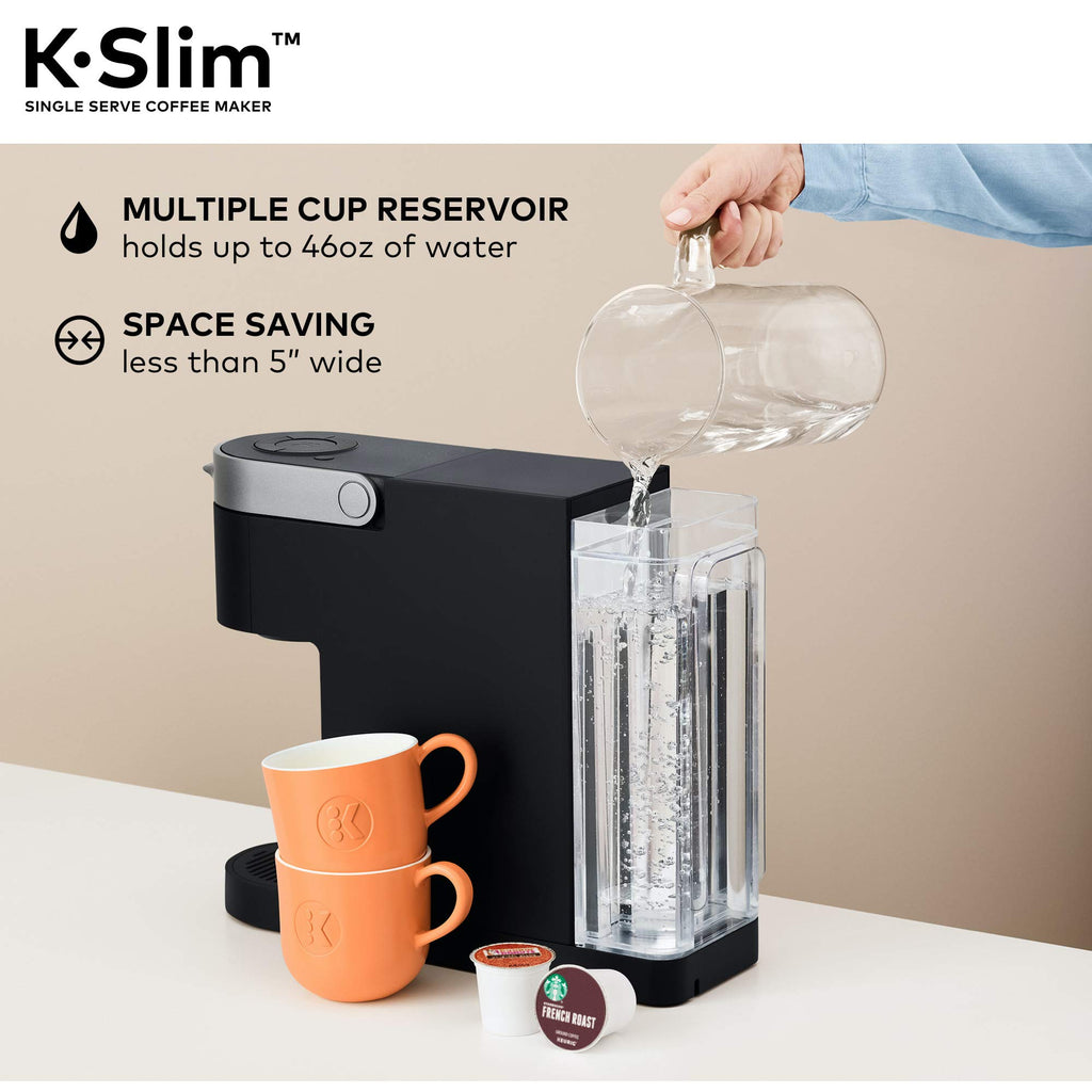 Single Serve K-Cup Pod Coffee Maker, 3 Brew Sizes, 46oz Removable Reservoir, Black Q4819