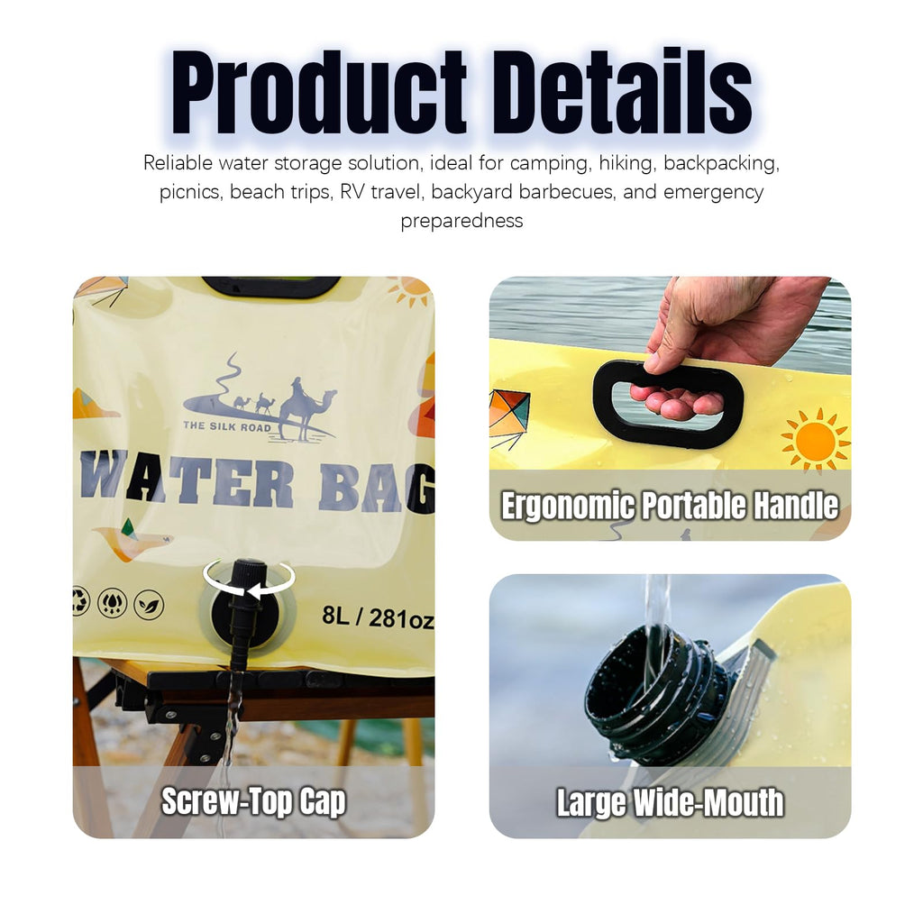 Collapsible 2 Gallon Water Container with Faucet H855334