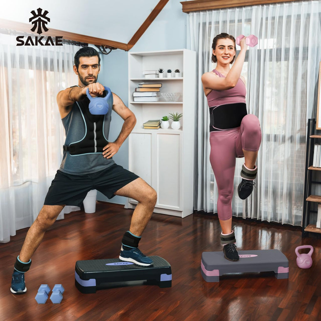 Adjustable Stepper Set with Dumbbells K264