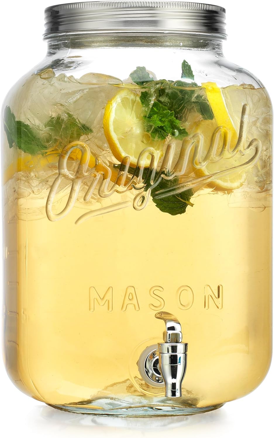 2 Gallon Glass Drink Dispenser with Spigot L5870