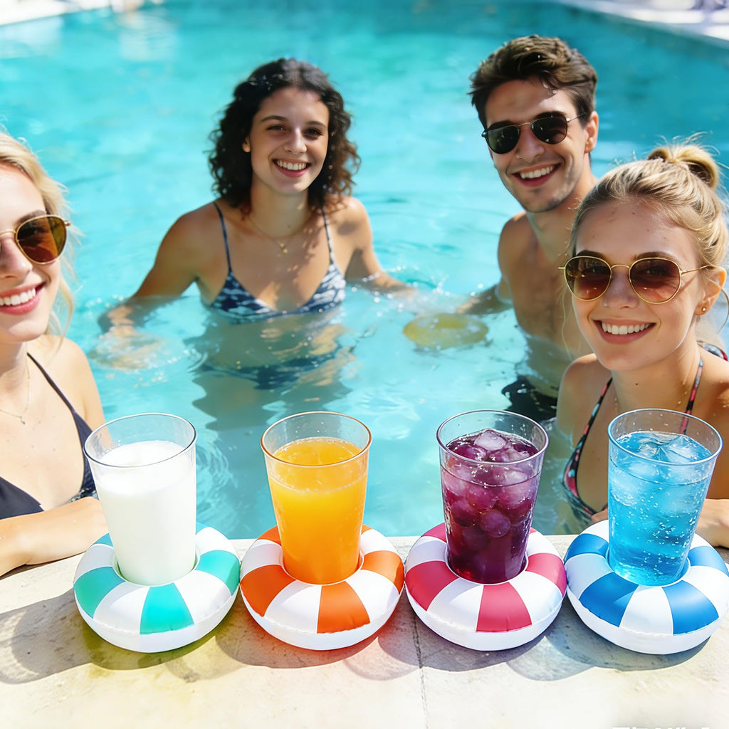 Stripe 4 Pack Inflatable Drink Holder K4108