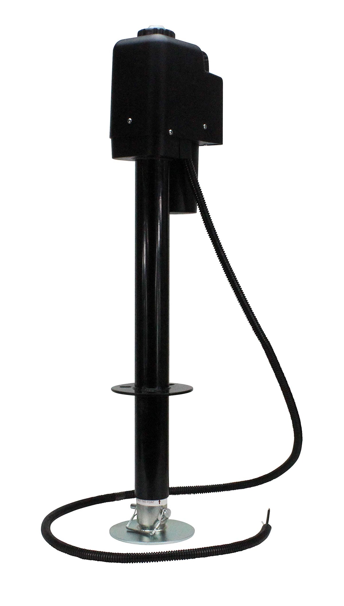 Electric A-Frame Tongue Jack with LED Work Light and Ground Wiring, 3,650 lbs. Capacity, Black L765