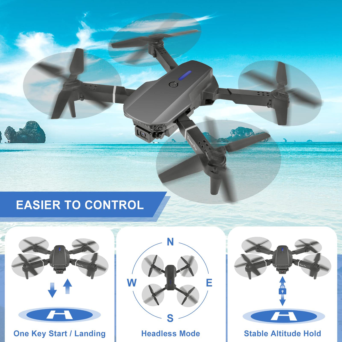 Foldable RC Quadcopter with 4K Dual Cameras X942