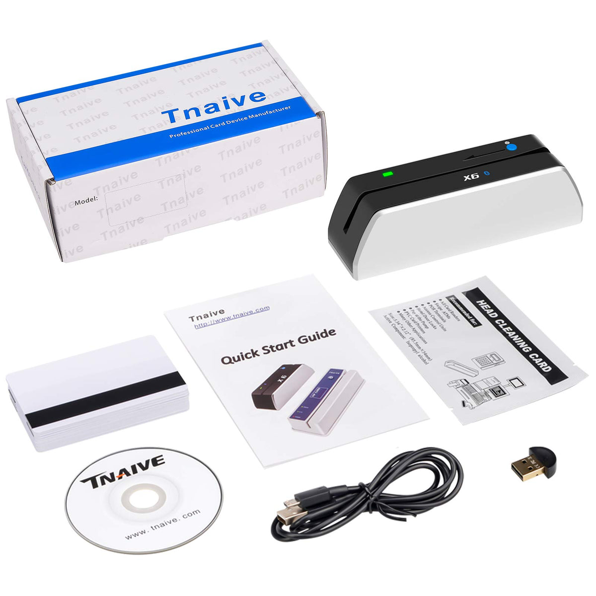 Bluetooth Magnetic Card Reader Writer USB 3 Tracks S781