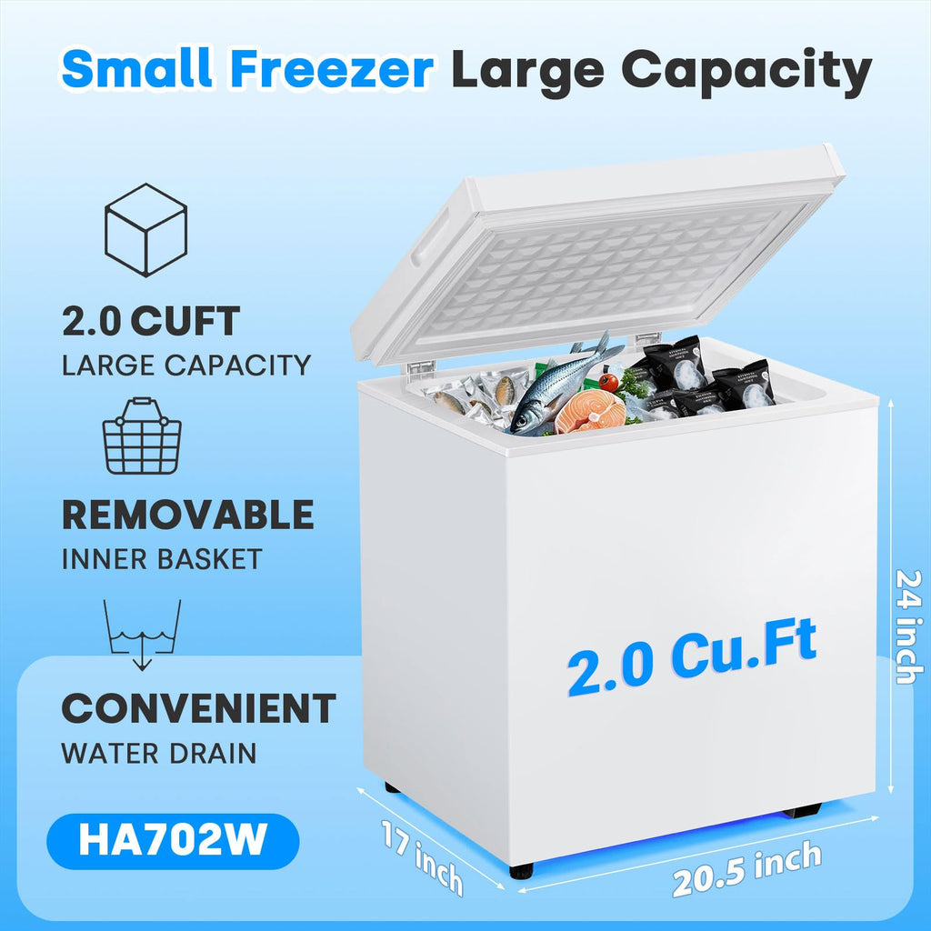 2.0 Cu.Ft White Chest Freezer U48977