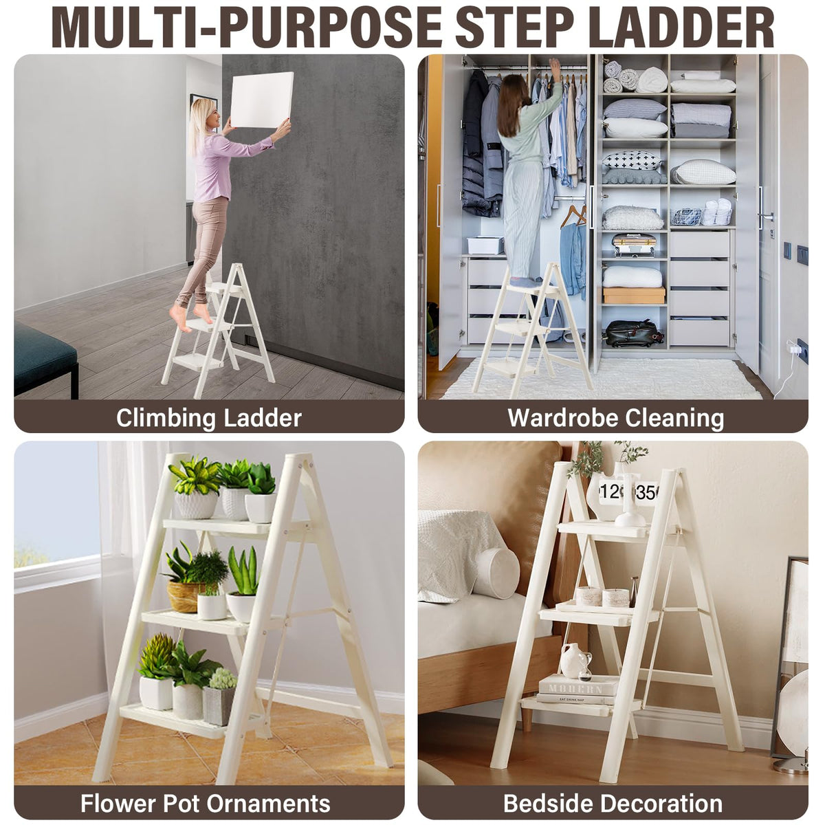 3 Step Carbon Steel Folding Stool C255086