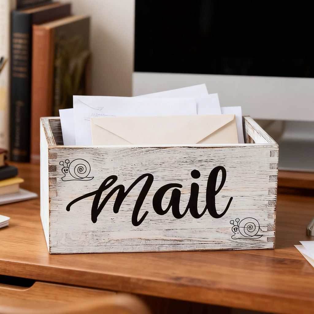White Mail Holder and Key Organizer X9476