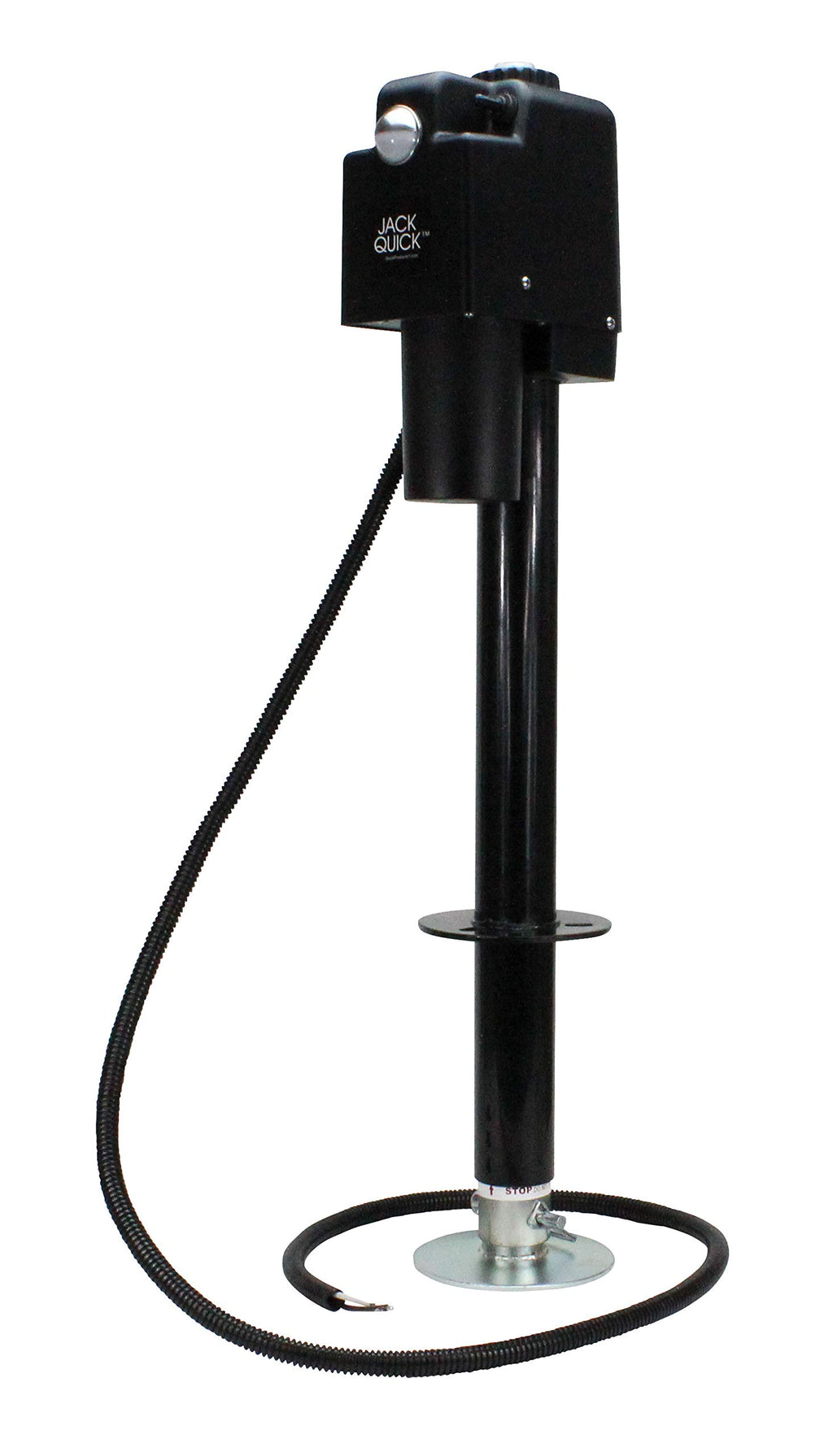 Electric A-Frame Tongue Jack with LED Work Light and Ground Wiring, 3,650 lbs. Capacity, Black L765