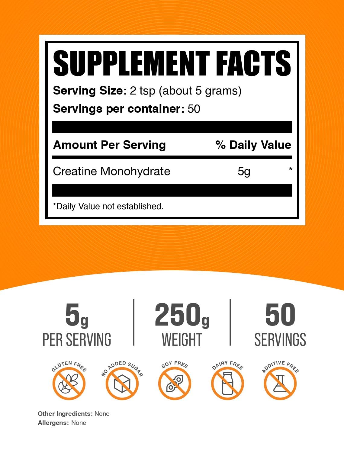 Micronized Creatine Monohydrate Powder Unflavored 250g P724586