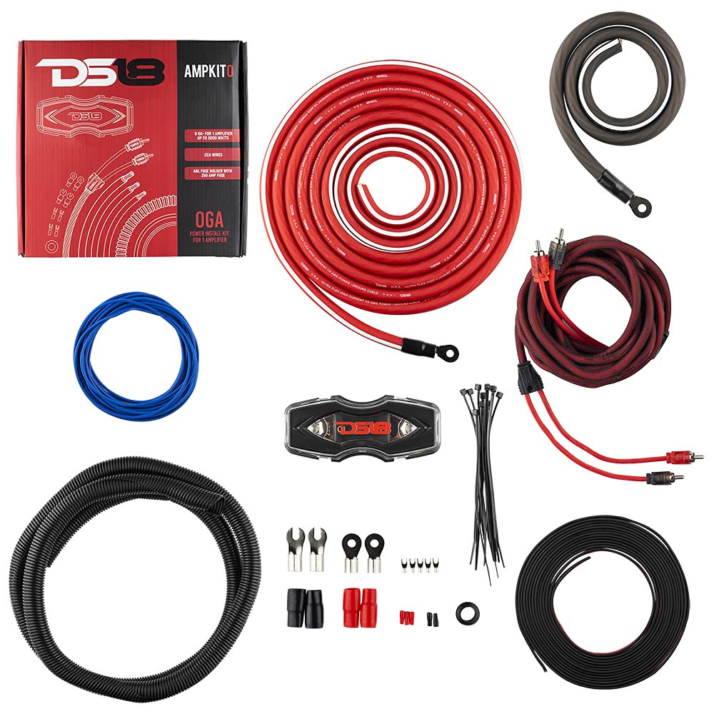 0 Gauge CCA Complete Amp Wiring Kit with ANL Fuse Holder 250A F81513