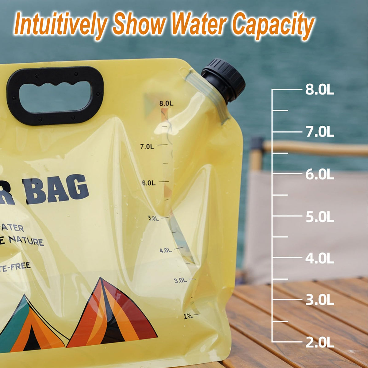 Collapsible 2 Gallon Water Container with Faucet H855334