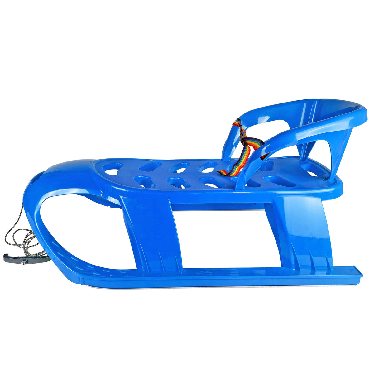 Snow Sled with Pull Rope, Backrest and Safety Belt A823574
