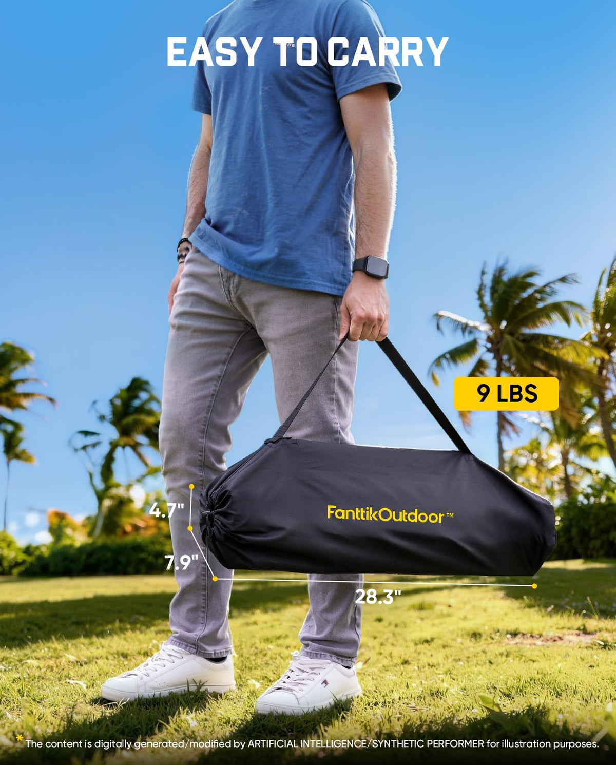 Portable Folding Aluminum Camping Table with Carry Bag E9173