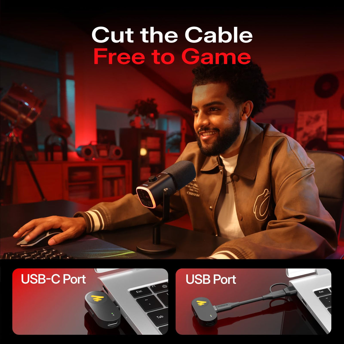 Wireless Dynamic Gaming Microphone F660