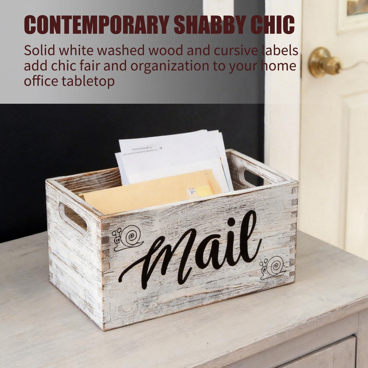 White Mail Holder and Key Organizer X9476
