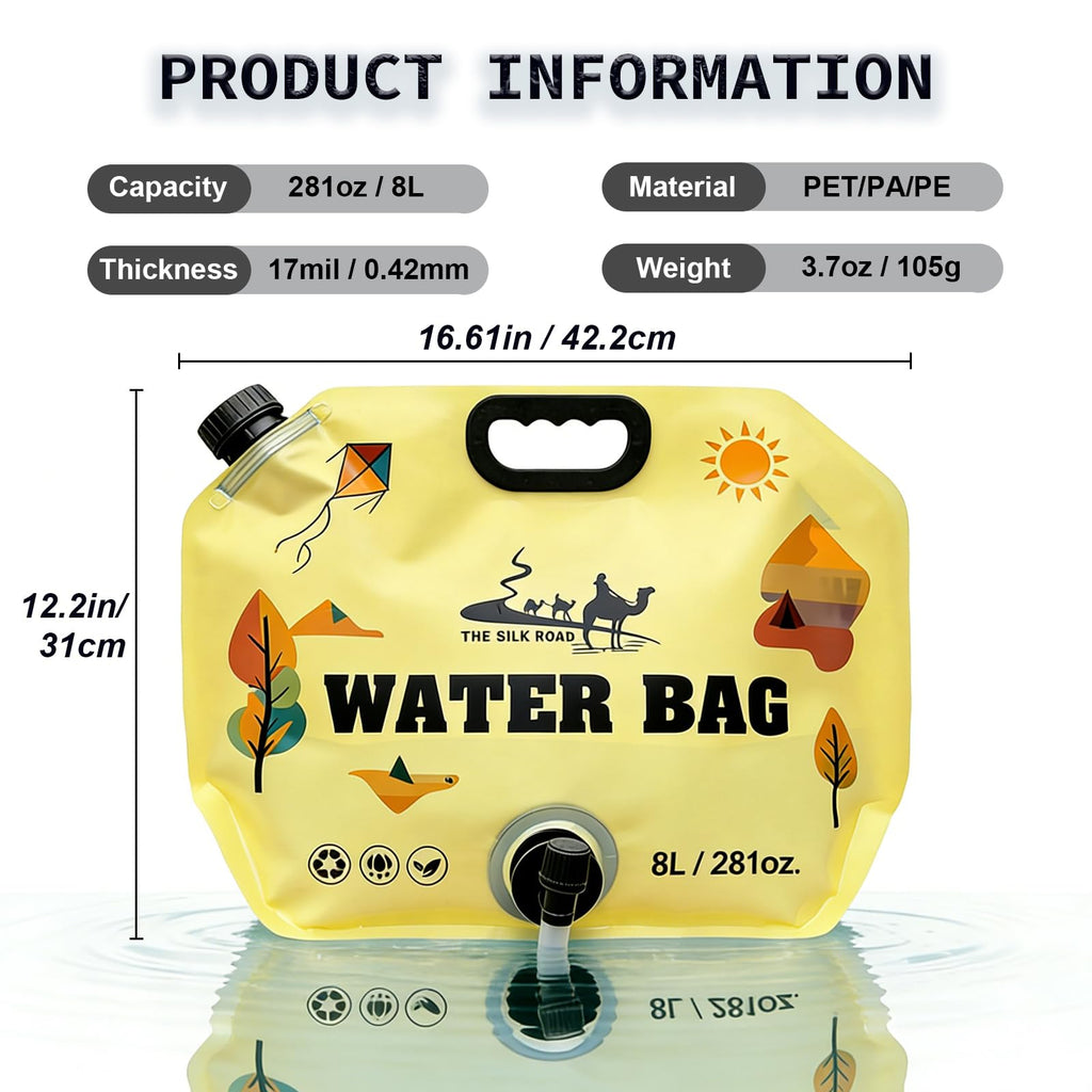 Collapsible 2 Gallon Water Container with Faucet H855334
