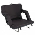 Portable Reclining Stadium Seat with Back Support, Black O32580