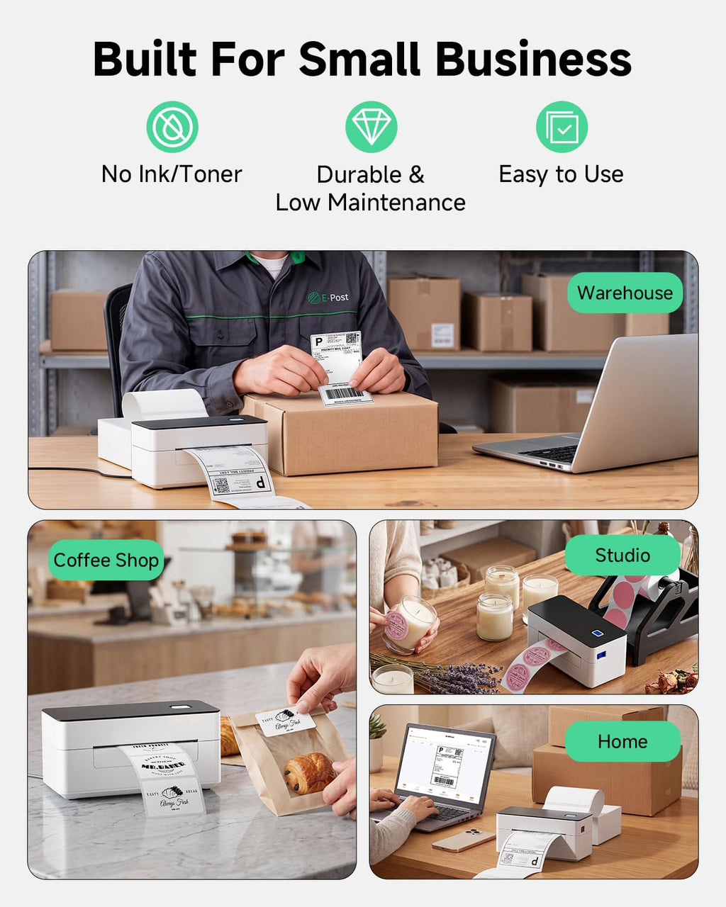 Bluetooth 4x6 Thermal Label Printer W275586