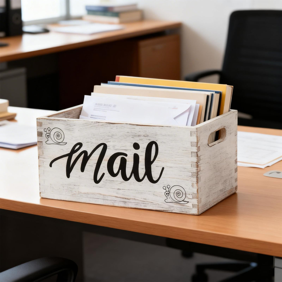 White Mail Holder and Key Organizer X9476
