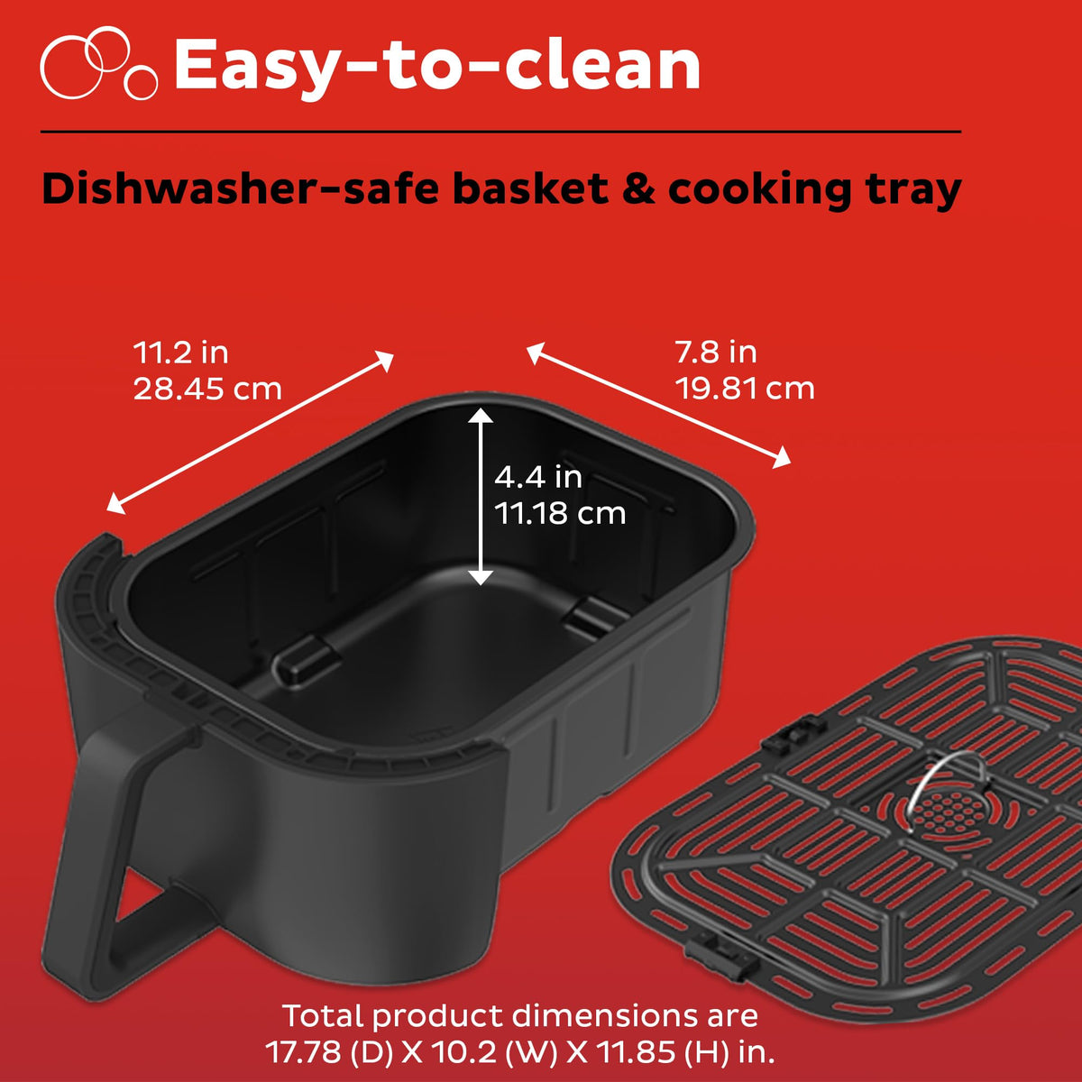 6QT Nonstick Dishwasher-Safe Air Fryer M54891