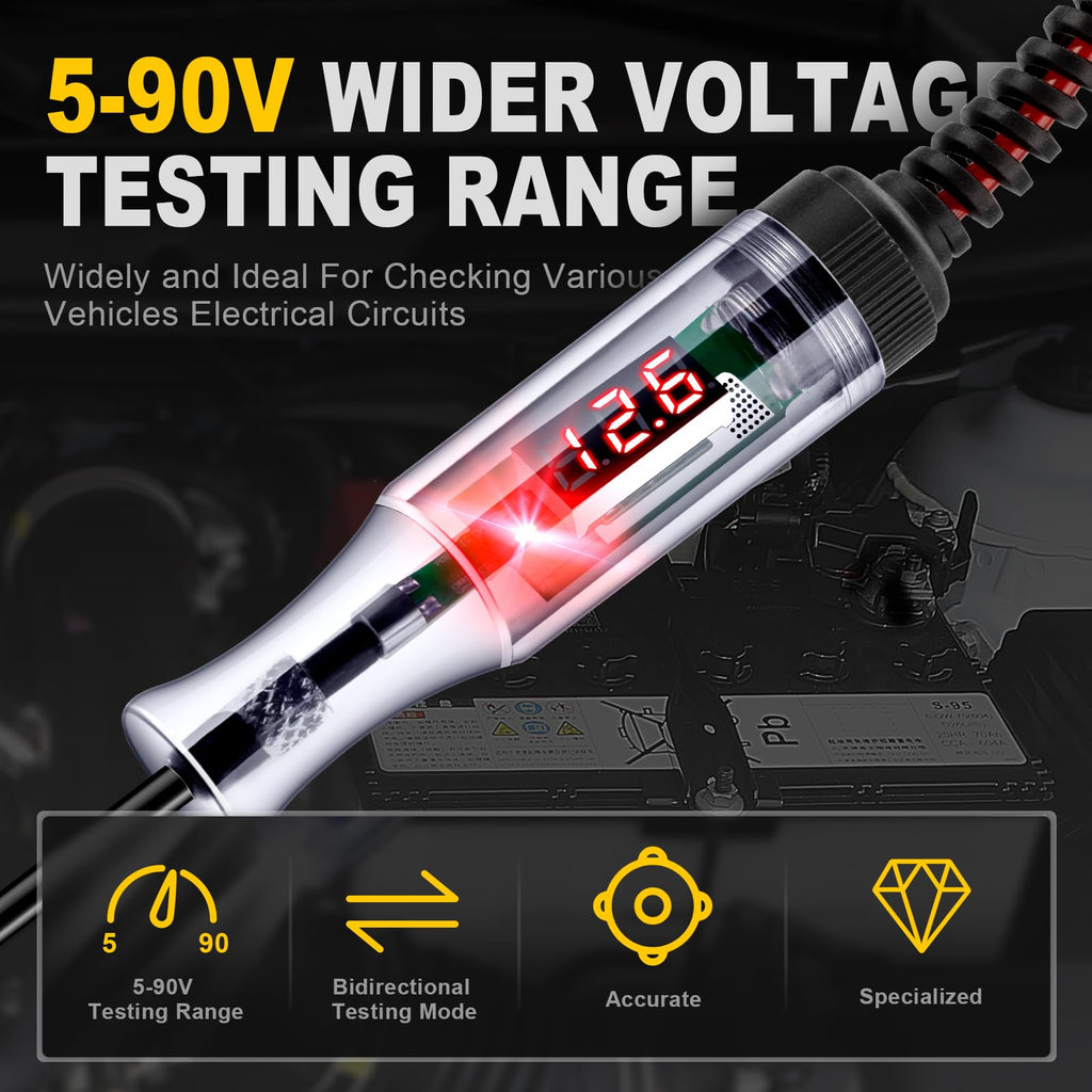 5-90V Digital LED Circuit Tester with Voltage Display S588548