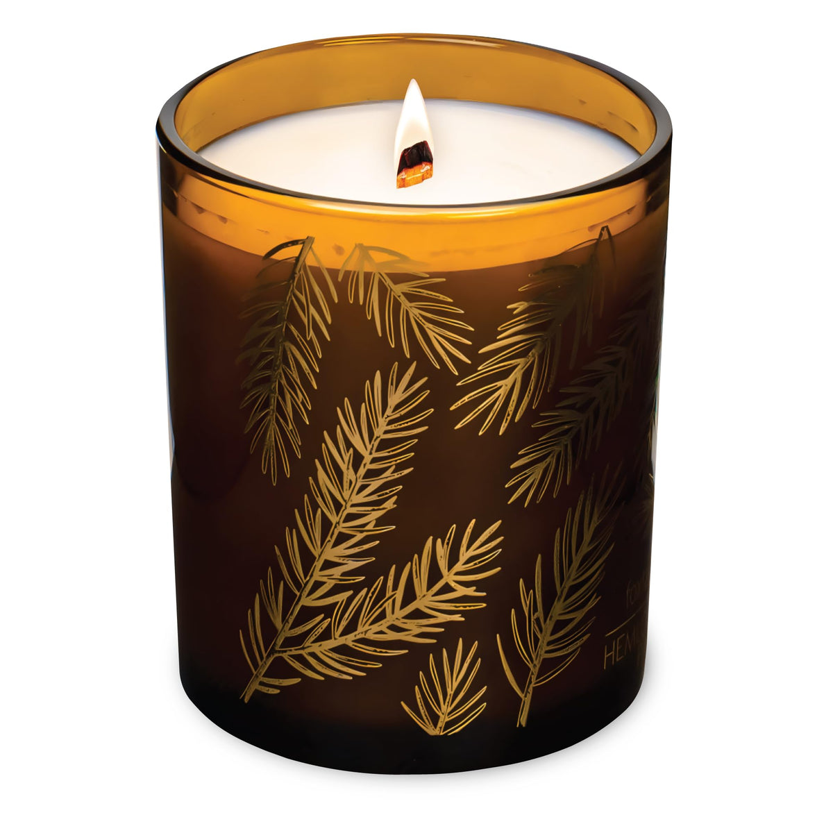Amber & Gold Crackling Wood Wick Candle 7 oz S86469
