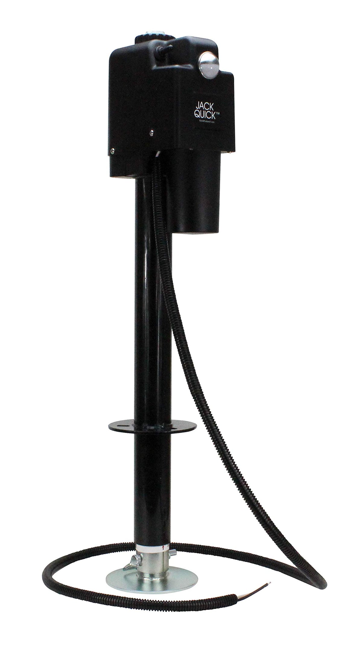 Electric A-Frame Tongue Jack with LED Work Light and Ground Wiring, 3,650 lbs. Capacity, Black L765