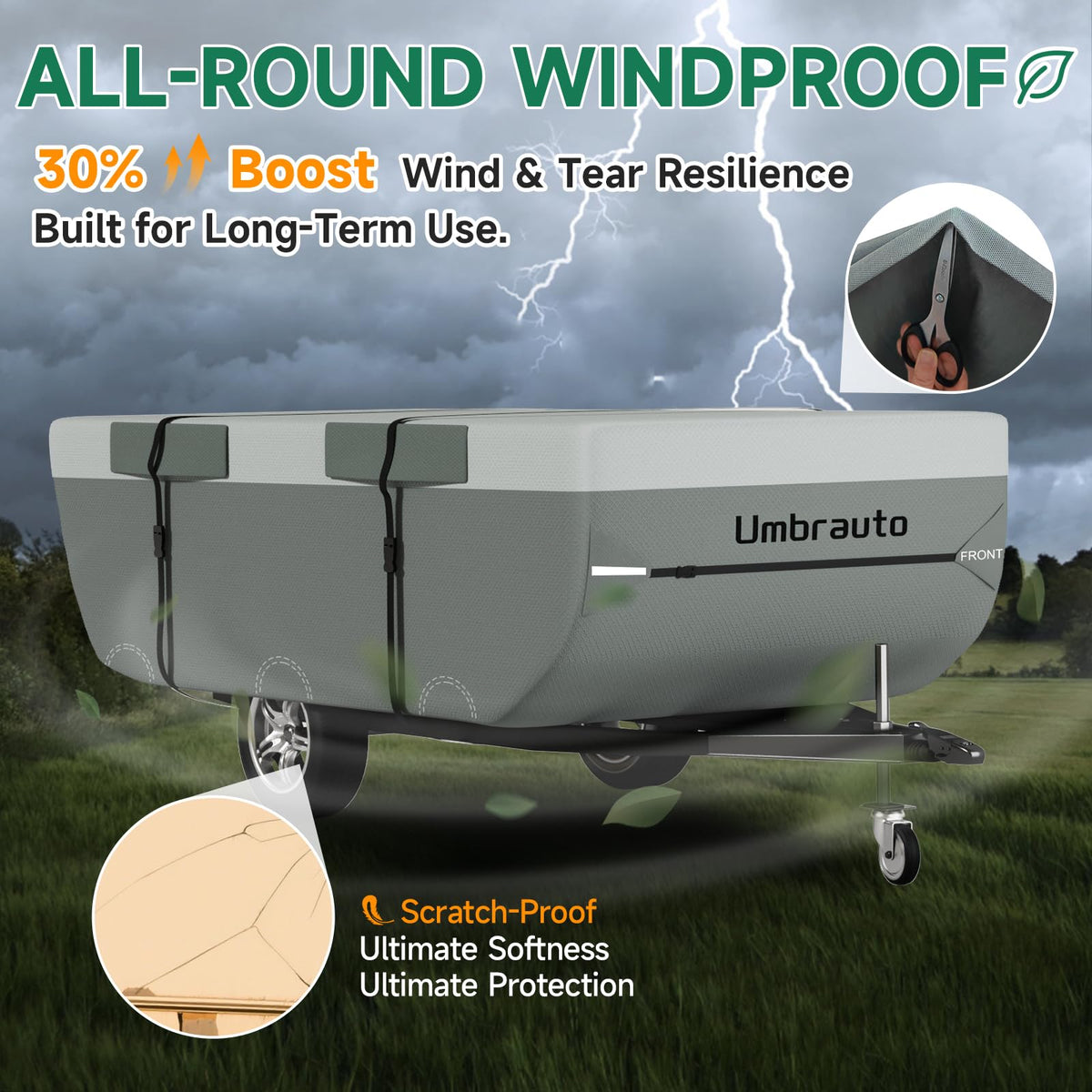 14-16ft Waterproof Breathable Ripstop Pop Up Camper Cover X131