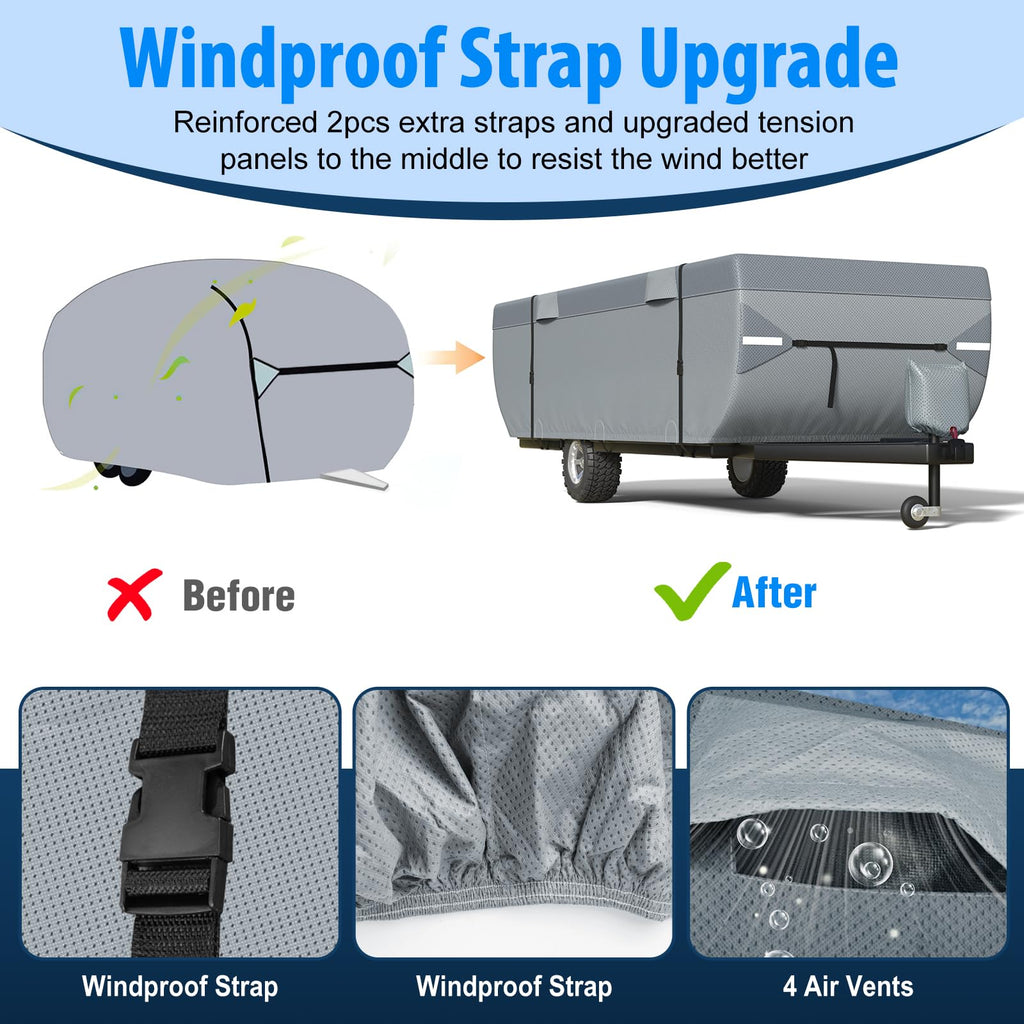 9 Layers 14-16ft Tent Trailer Cover V373