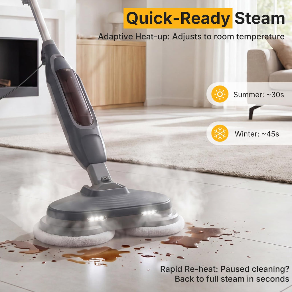Dual Rotating Scrub & Steam Mop I7569