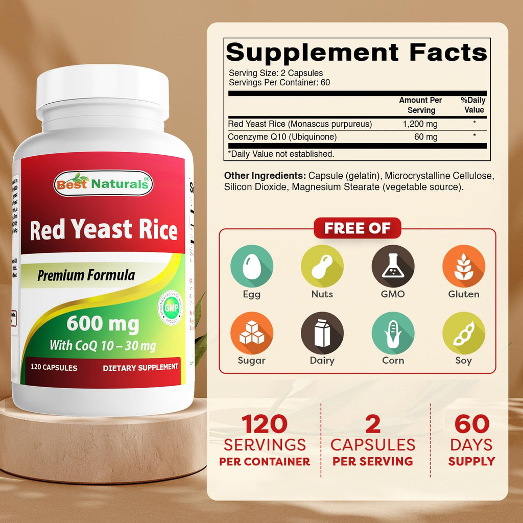 Red Yeast Rice with CoQ10 120 Capsules G730755