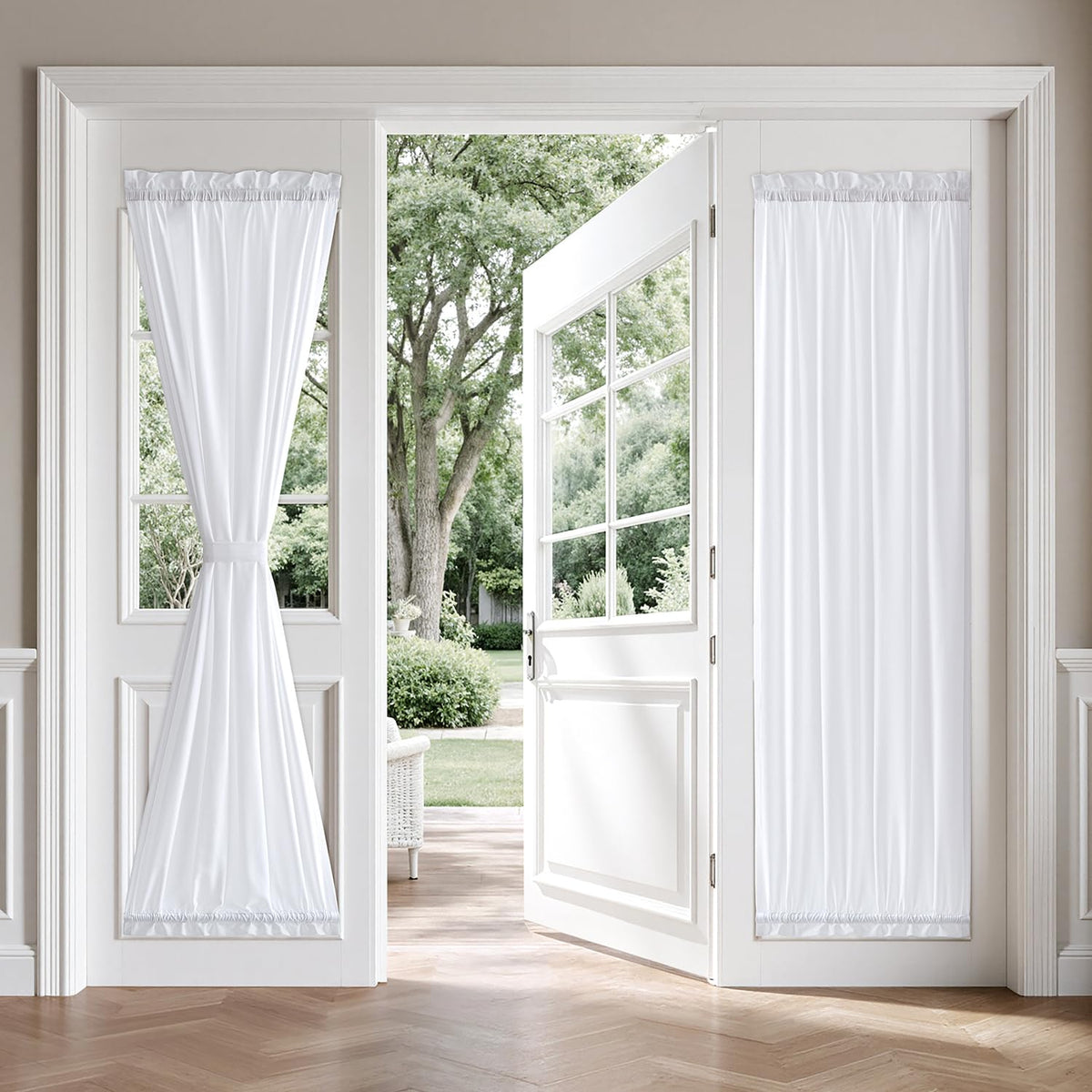 White Sidelight Curtains 2 Panels 26 x 72 inches M826