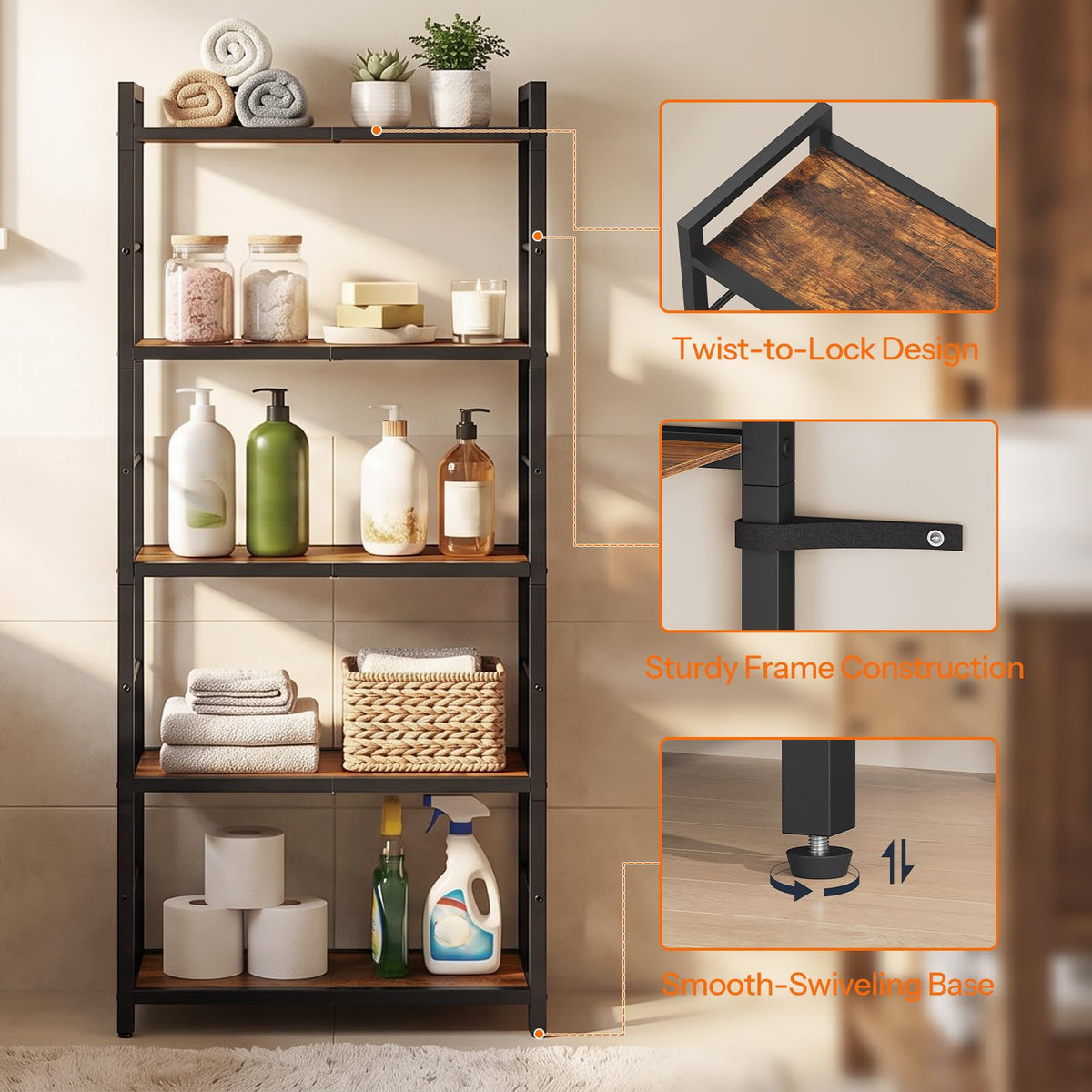 5-Tier Bookshelf V2775