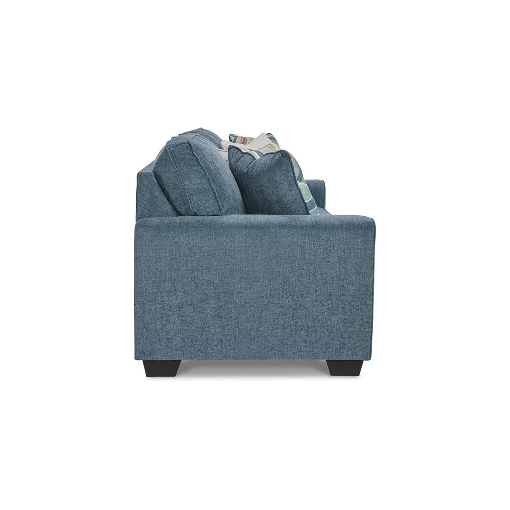 Blue Chenille 3 Seater Couch K781