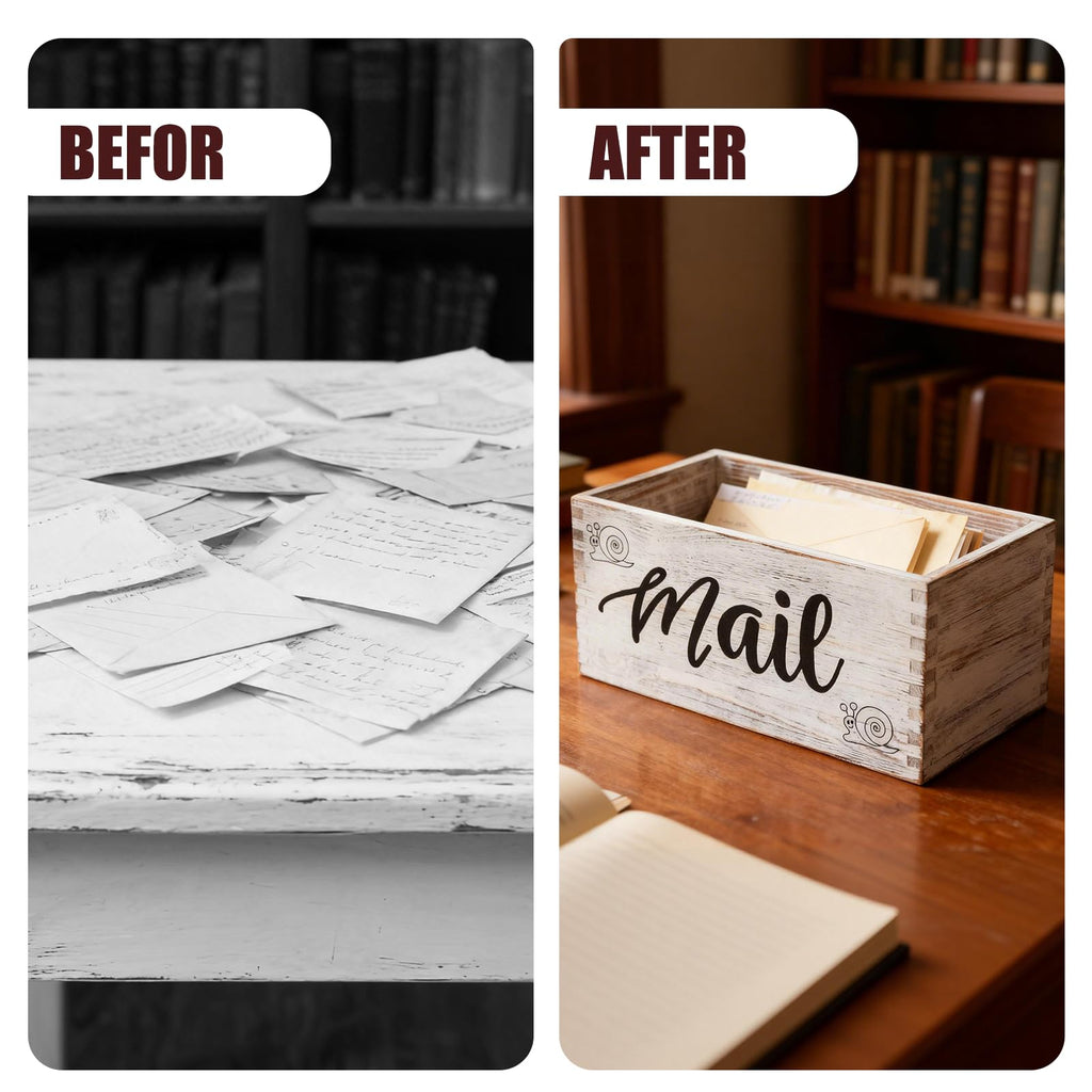 White Mail Holder and Key Organizer X9476