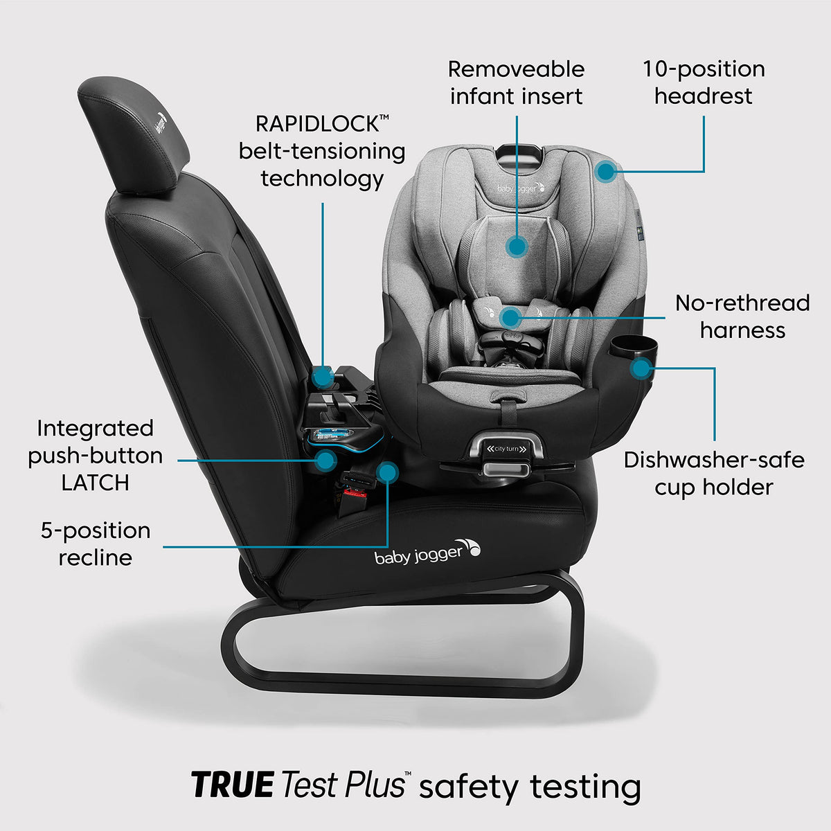 Convertible Rotating Car Seat Onyx Black K43627