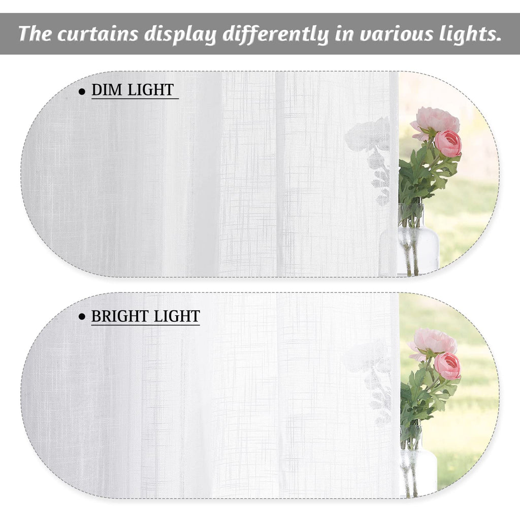 White Sheer Curtains W52 x L95 F3562