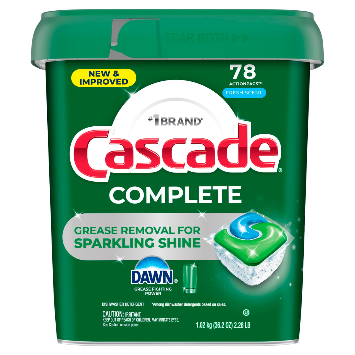 Fresh Scent Dishwasher Pods 78 Count W987025