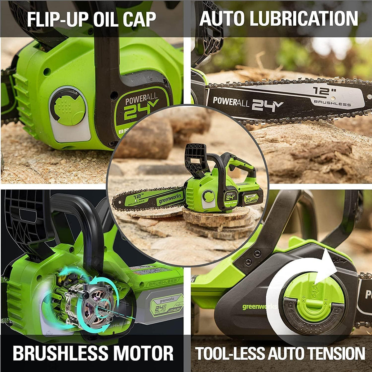 24V 12 in Cordless Electric Chainsaw C285
