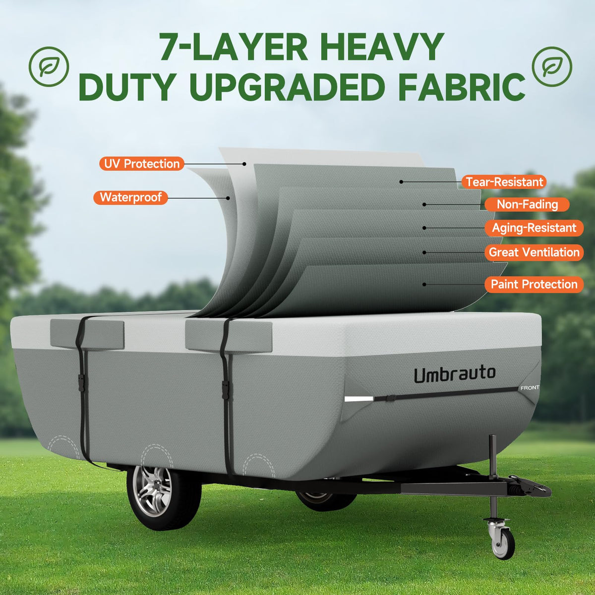 14-16ft Waterproof Breathable Ripstop Pop Up Camper Cover X131