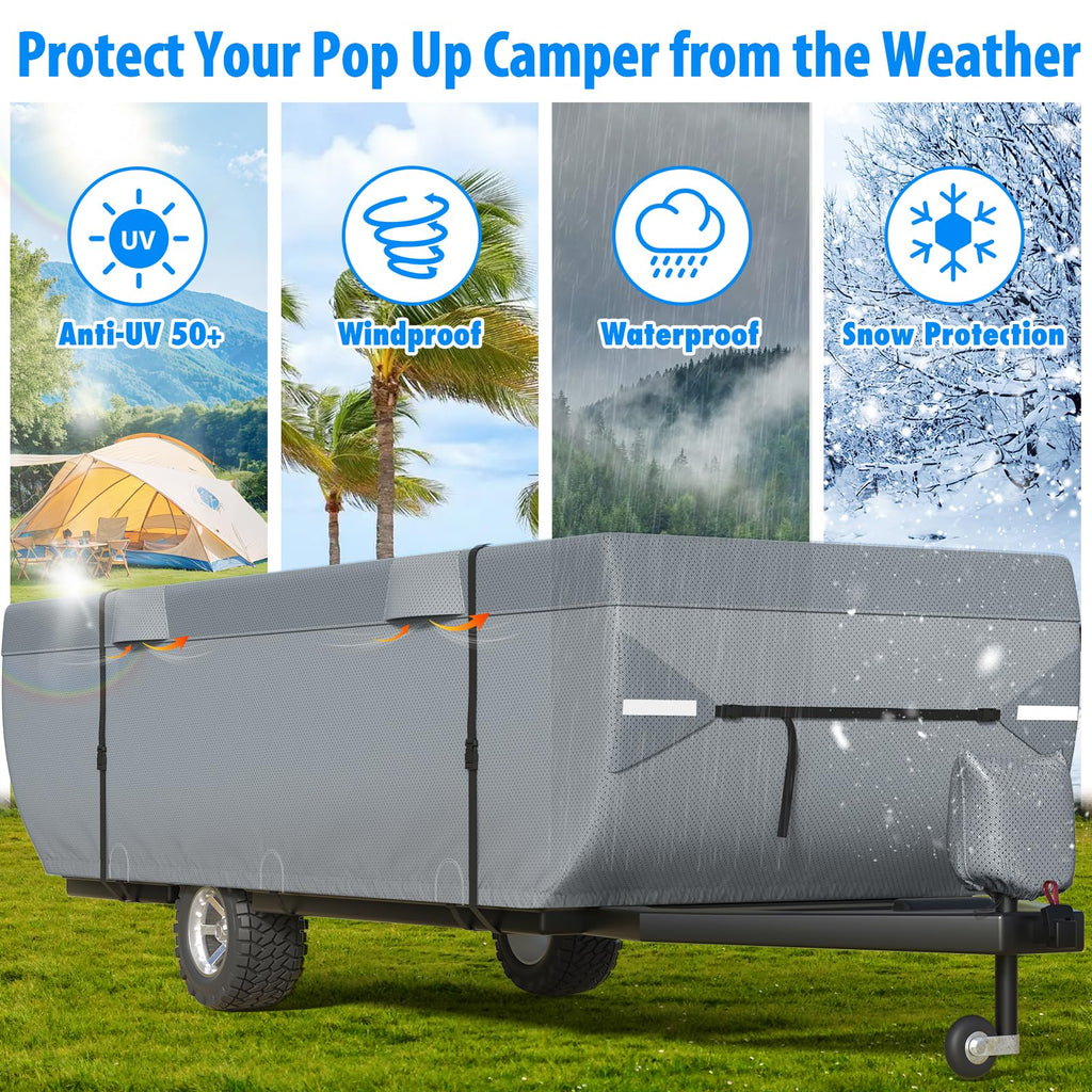 9 Layers 14-16ft Tent Trailer Cover V373