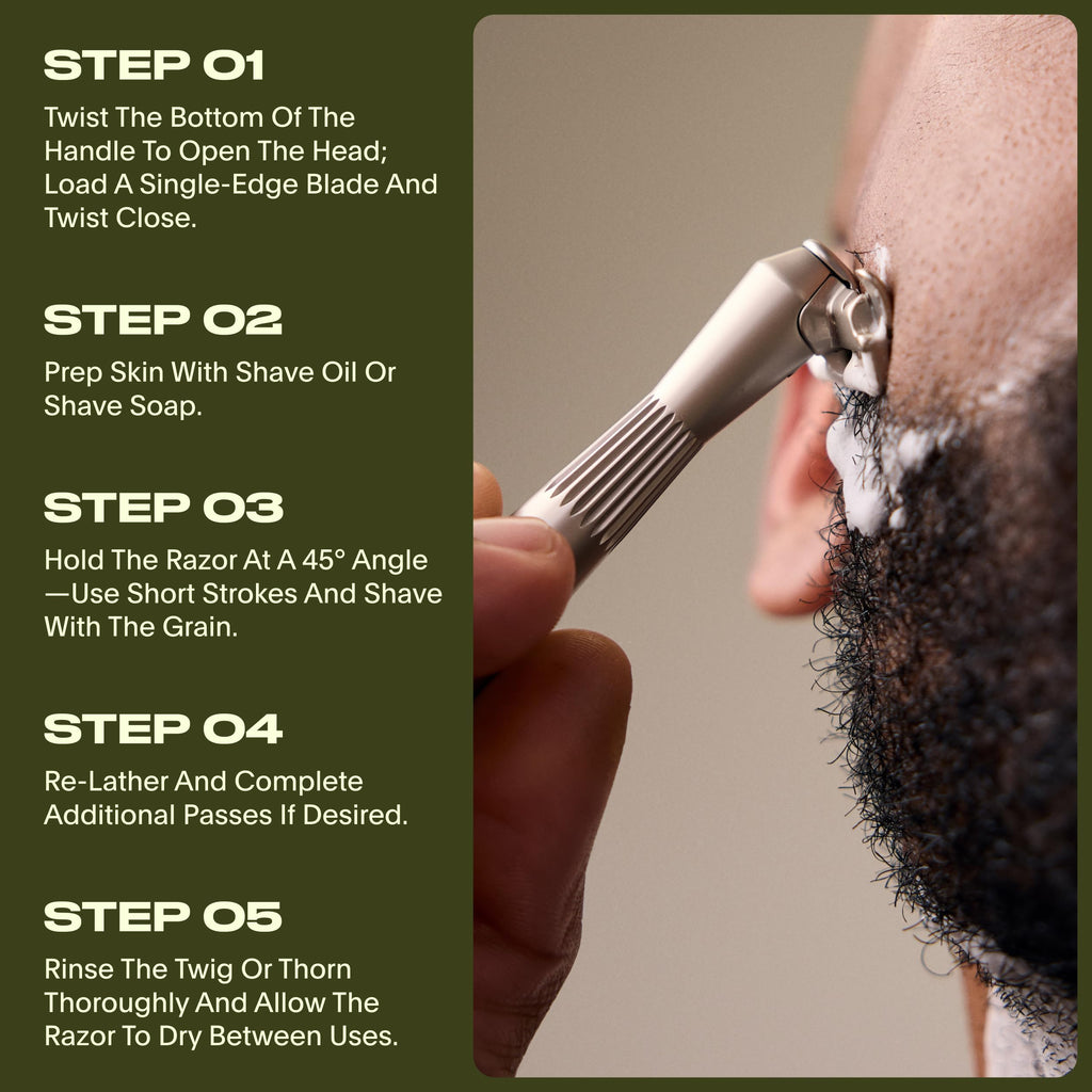 Black All-Metal Single Blade Razor J162